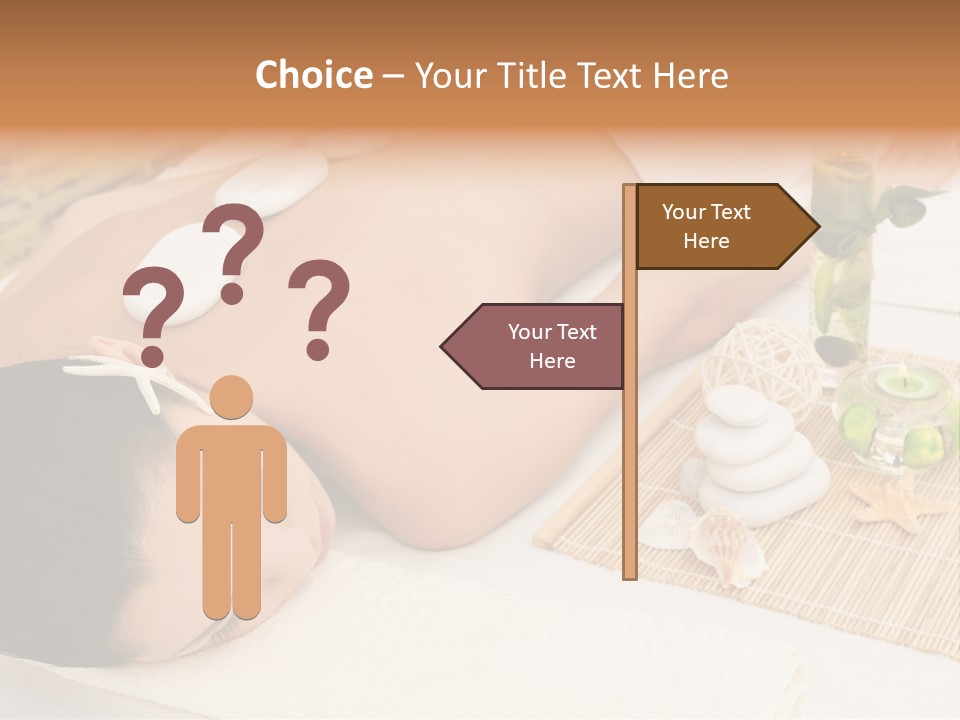 Closed Eye Caucasian Attractive PowerPoint Template