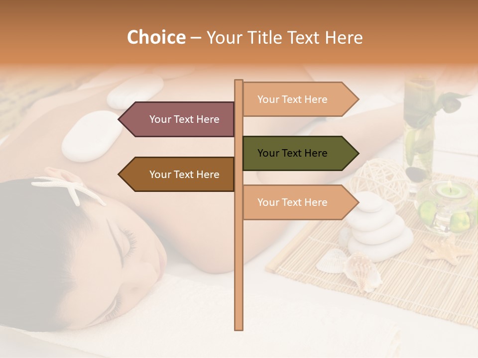 Closed Eye Caucasian Attractive PowerPoint Template