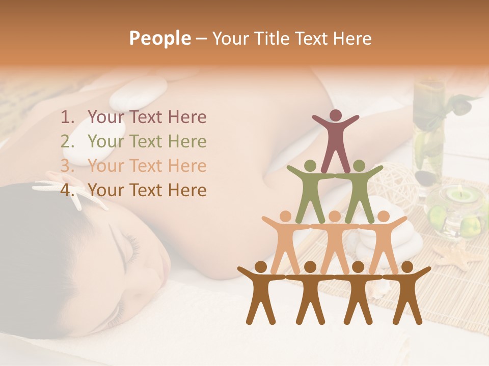 Closed Eye Caucasian Attractive PowerPoint Template