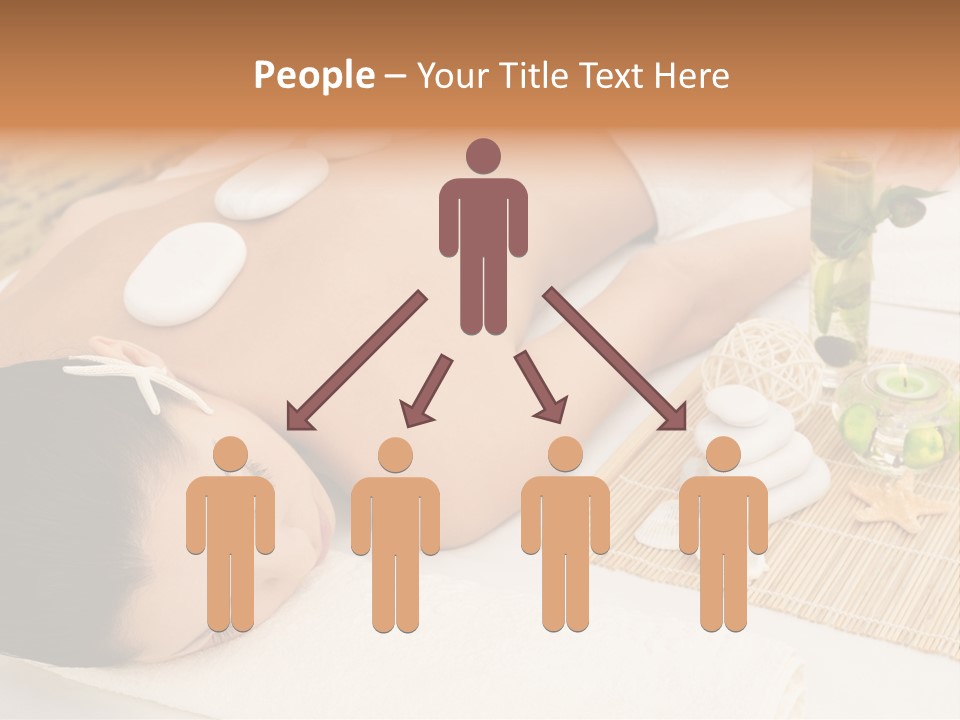 Closed Eye Caucasian Attractive PowerPoint Template