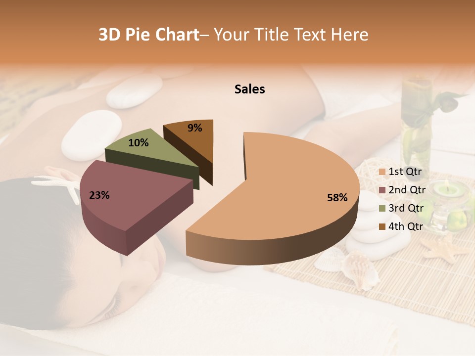 Closed Eye Caucasian Attractive PowerPoint Template