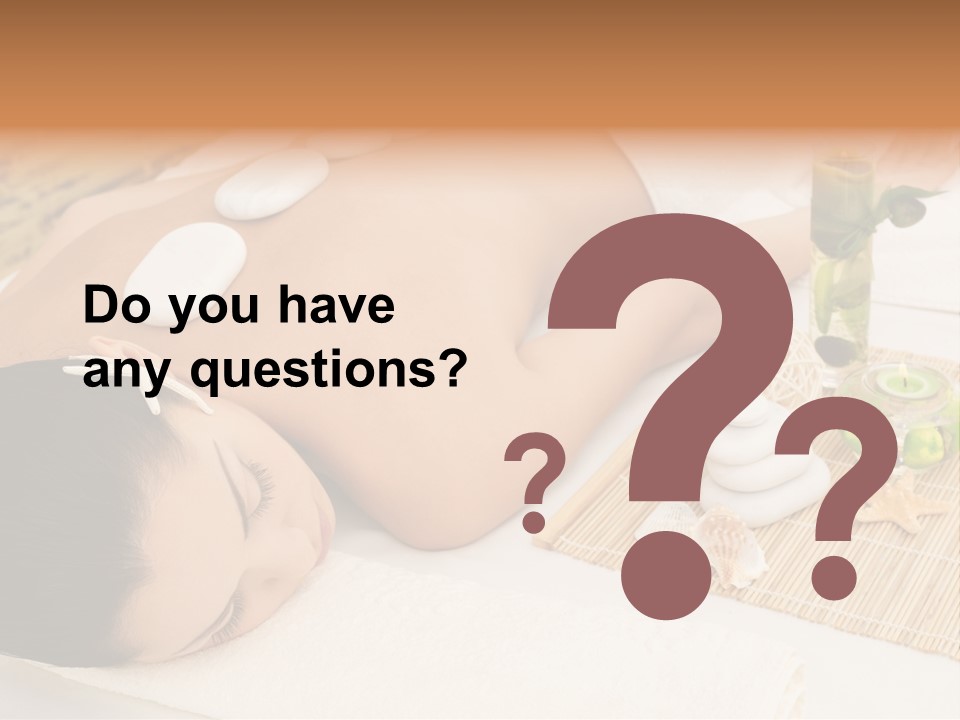 Closed Eye Caucasian Attractive PowerPoint Template