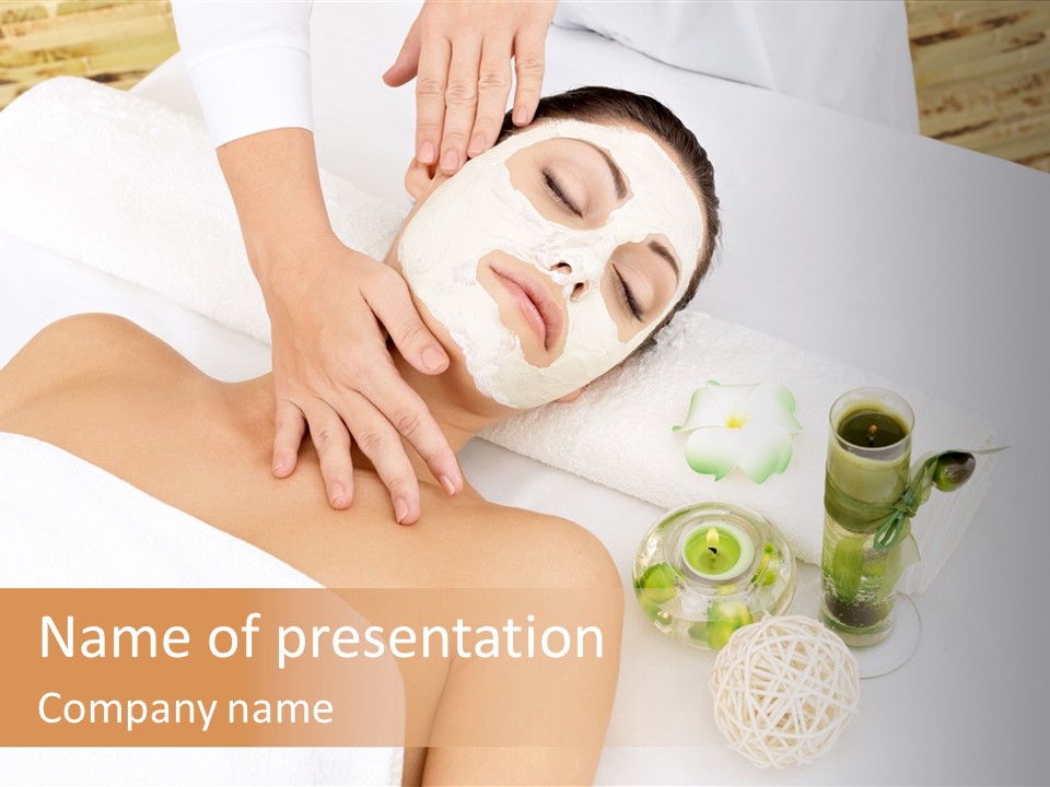 Beauty Therapy Face Facial Mask PowerPoint Template