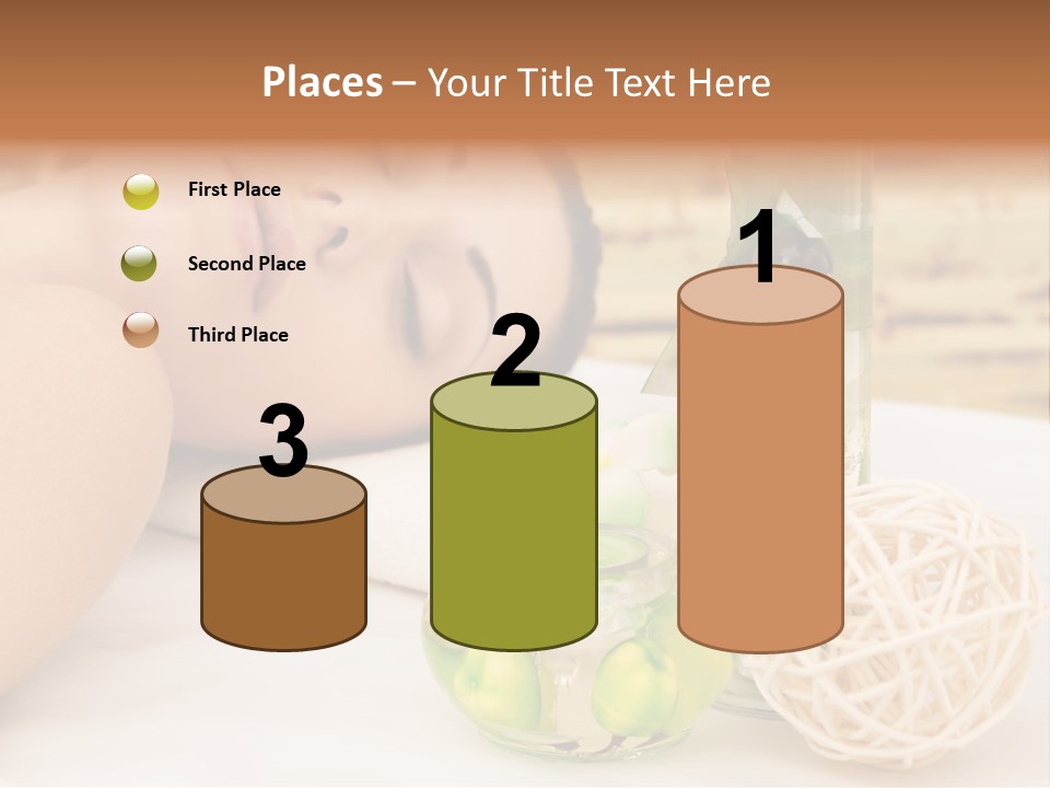 One Closed Eye Lying Down PowerPoint Template