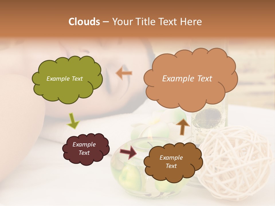 One Closed Eye Lying Down PowerPoint Template