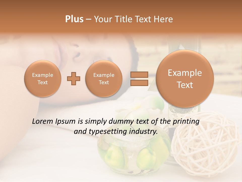 One Closed Eye Lying Down PowerPoint Template
