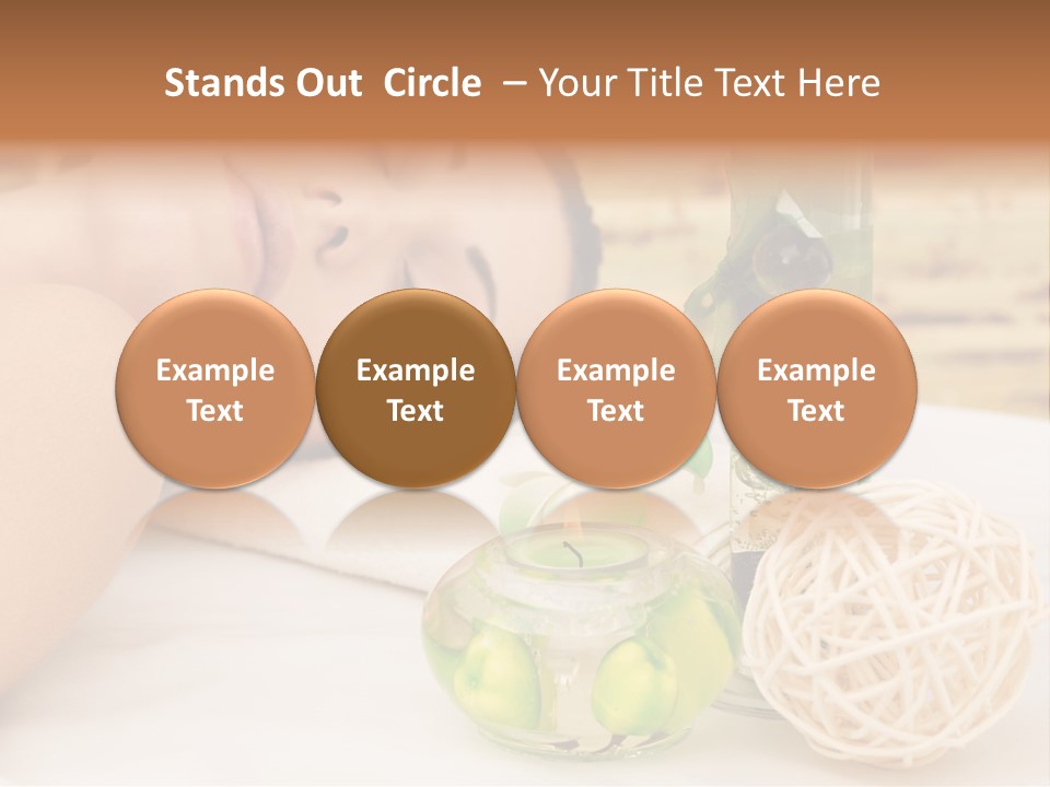 One Closed Eye Lying Down PowerPoint Template