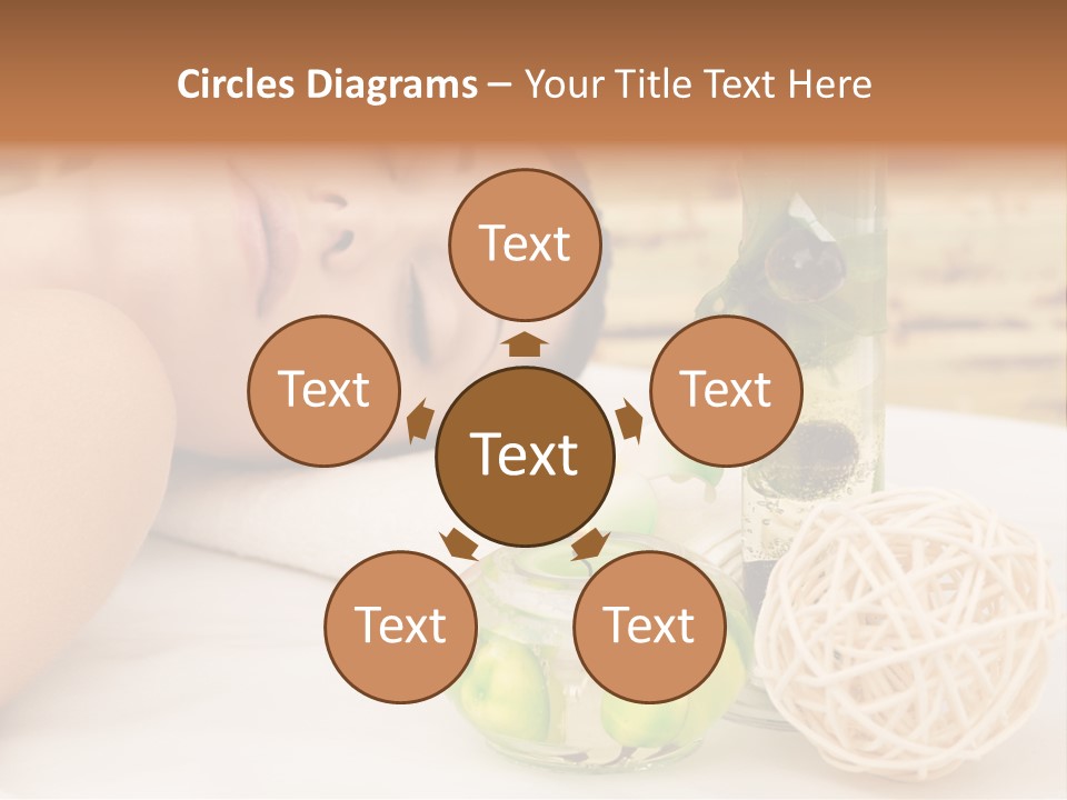 One Closed Eye Lying Down PowerPoint Template