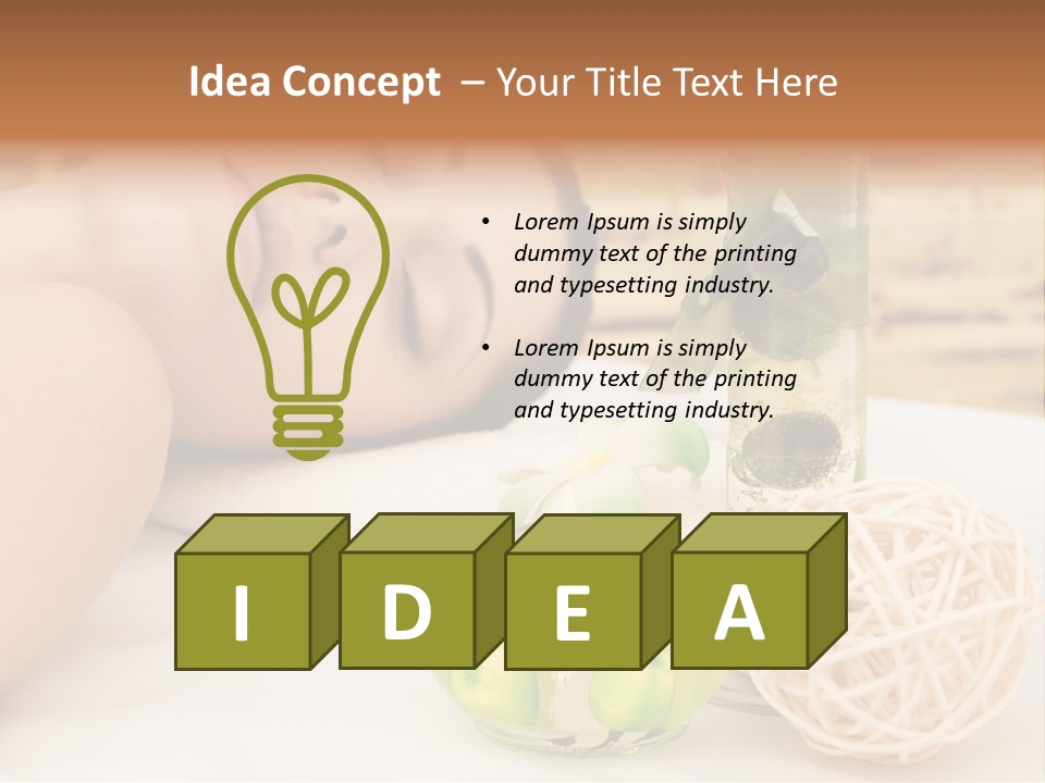 One Closed Eye Lying Down PowerPoint Template