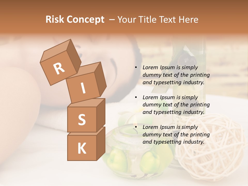 One Closed Eye Lying Down PowerPoint Template