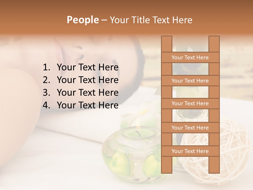 One Closed Eye Lying Down PowerPoint Template