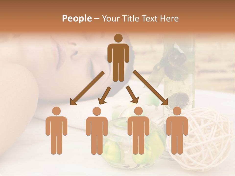 One Closed Eye Lying Down PowerPoint Template