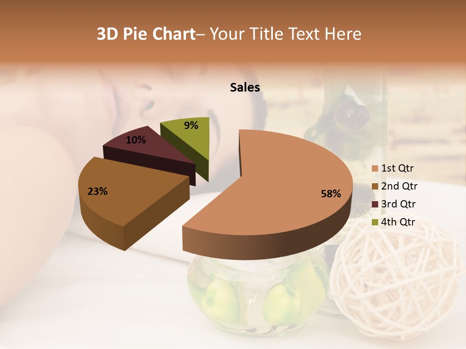 One Closed Eye Lying Down PowerPoint Template