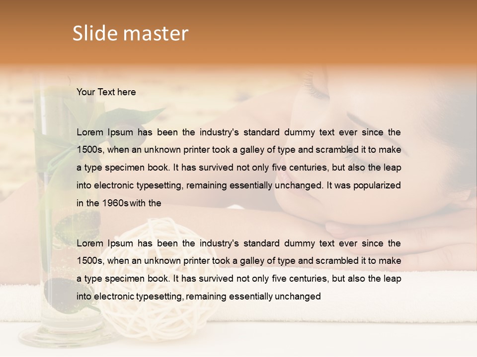 Young Girl Calm PowerPoint Template