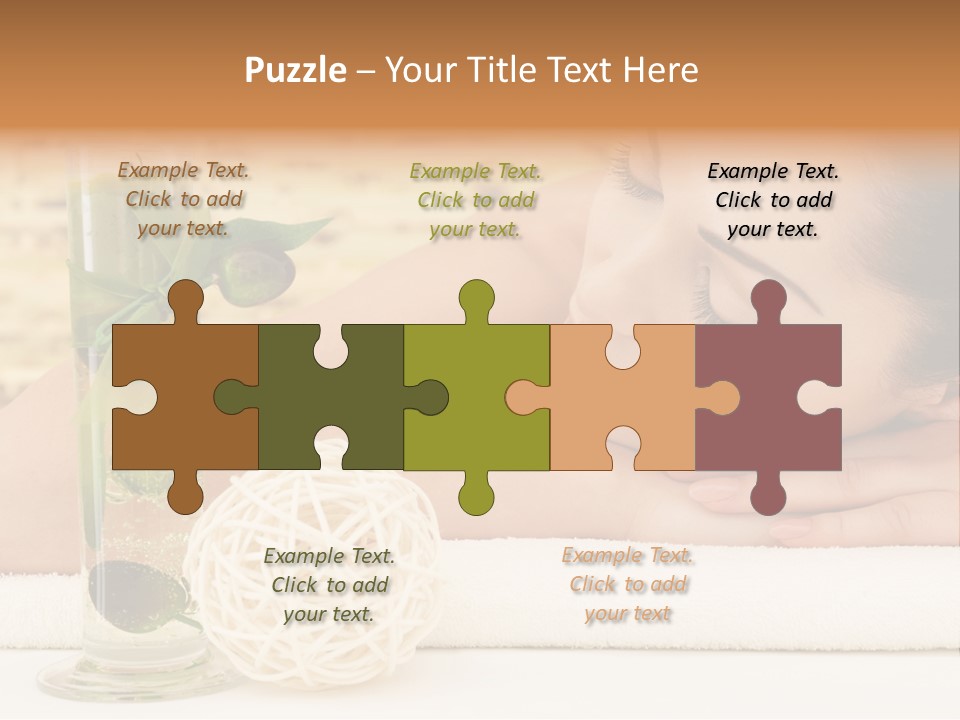 Young Girl Calm PowerPoint Template