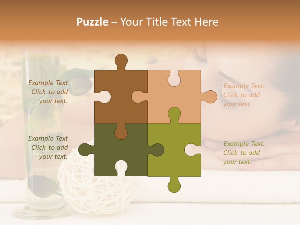 Young Girl Calm PowerPoint Template