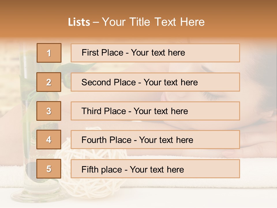 Young Girl Calm PowerPoint Template