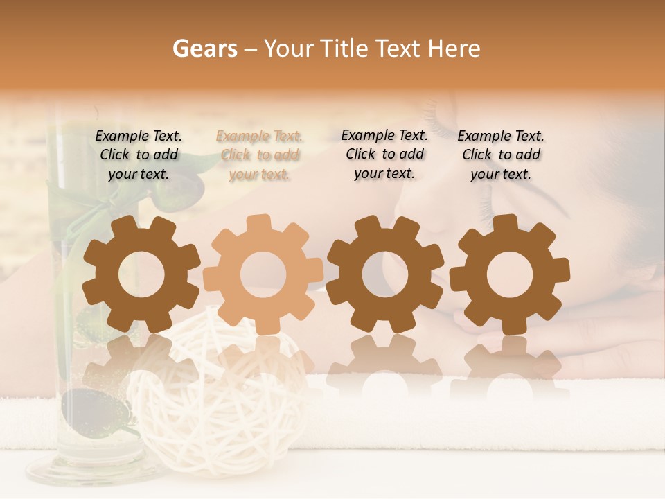 Young Girl Calm PowerPoint Template