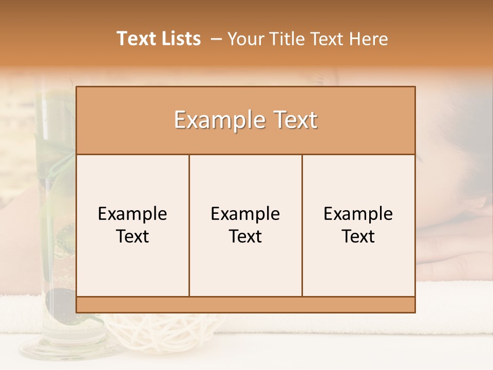 Young Girl Calm PowerPoint Template