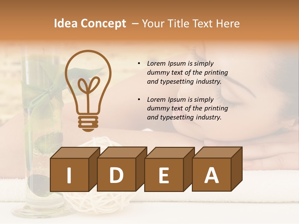 Young Girl Calm PowerPoint Template