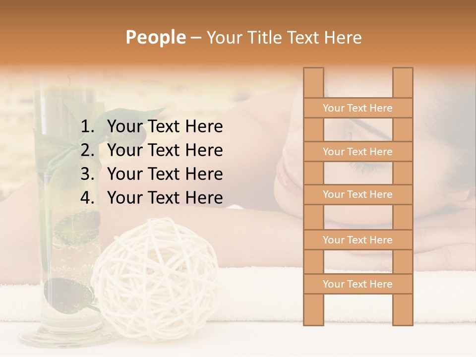 Young Girl Calm PowerPoint Template