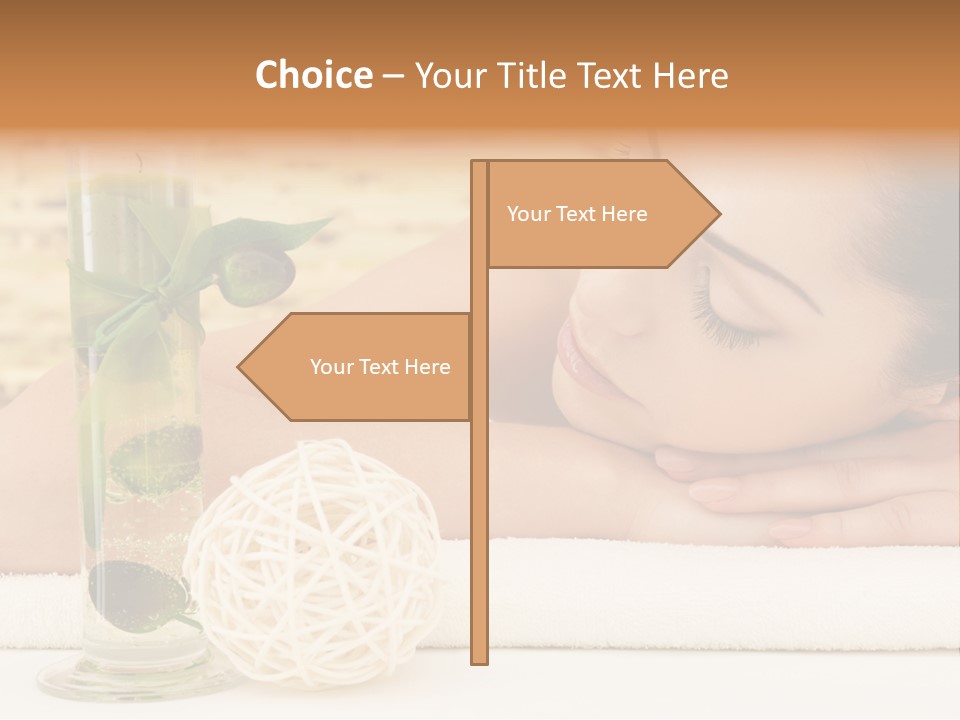 Young Girl Calm PowerPoint Template