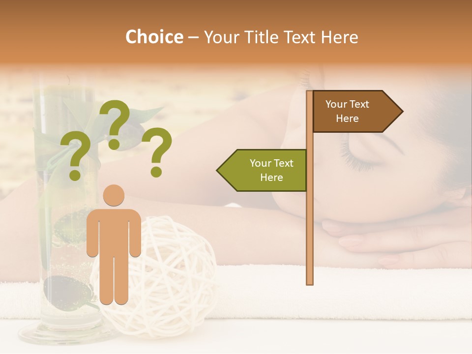 Young Girl Calm PowerPoint Template