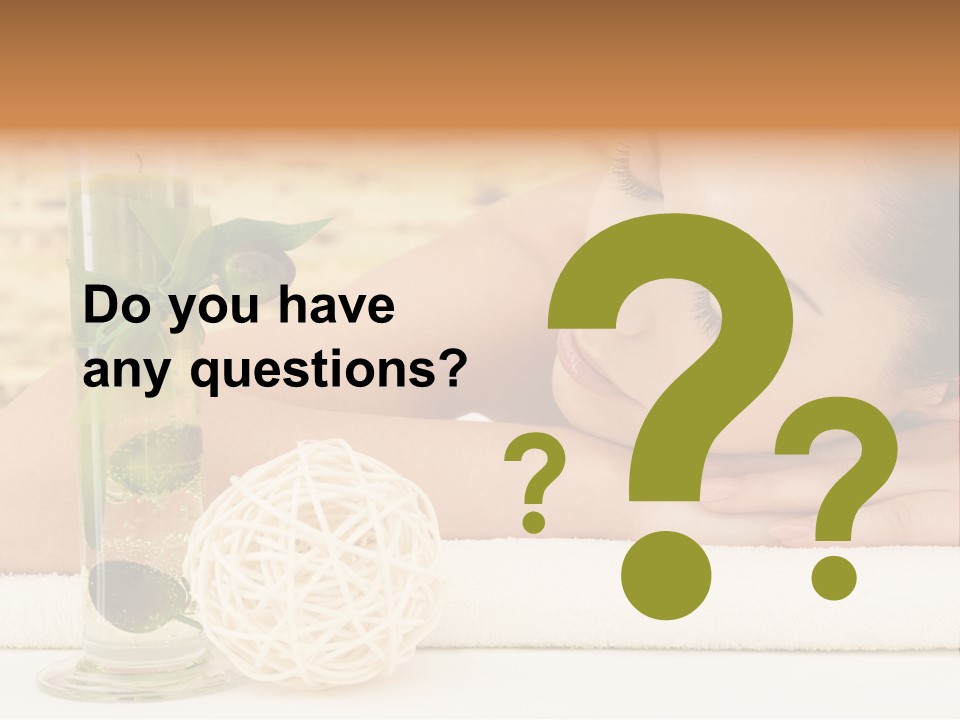 Young Girl Calm PowerPoint Template