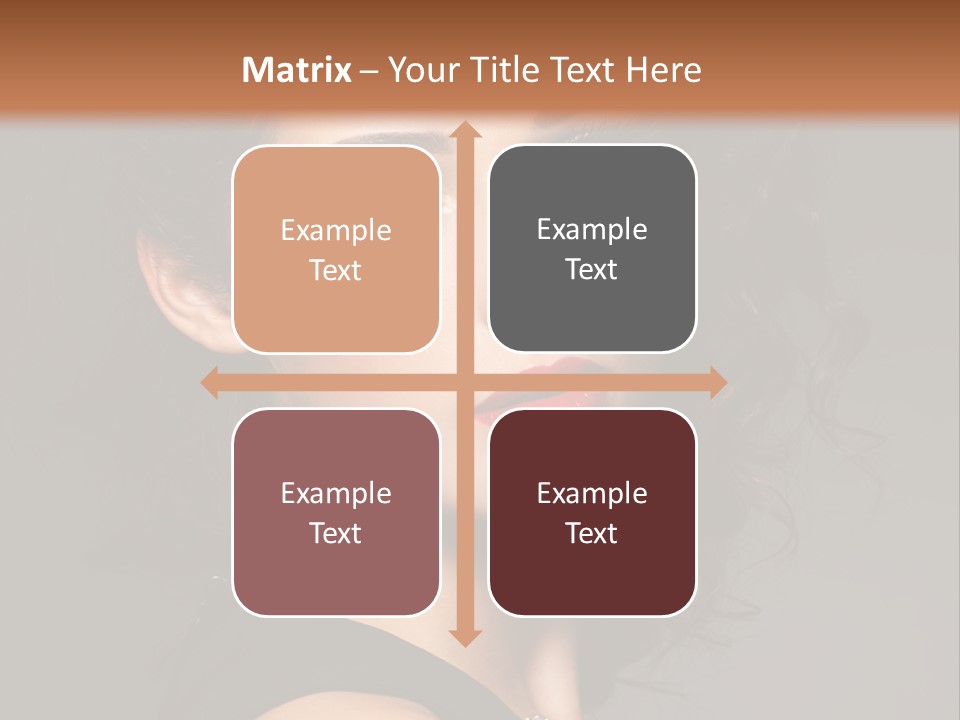 Woman Brunette False Eyelash PowerPoint Template