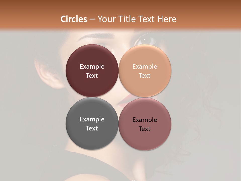 Woman Brunette False Eyelash PowerPoint Template