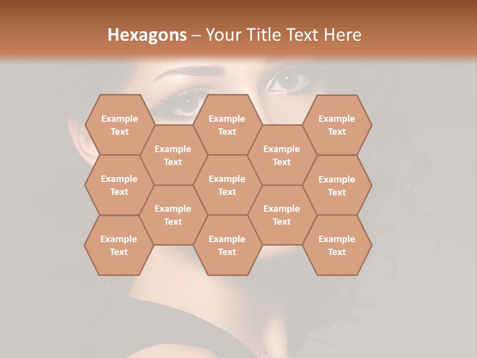 Woman Brunette False Eyelash PowerPoint Template