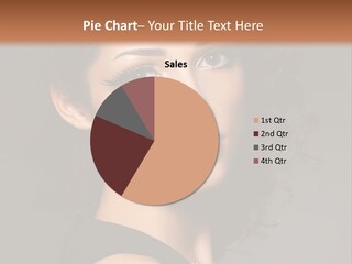 Woman Brunette False Eyelash PowerPoint Template