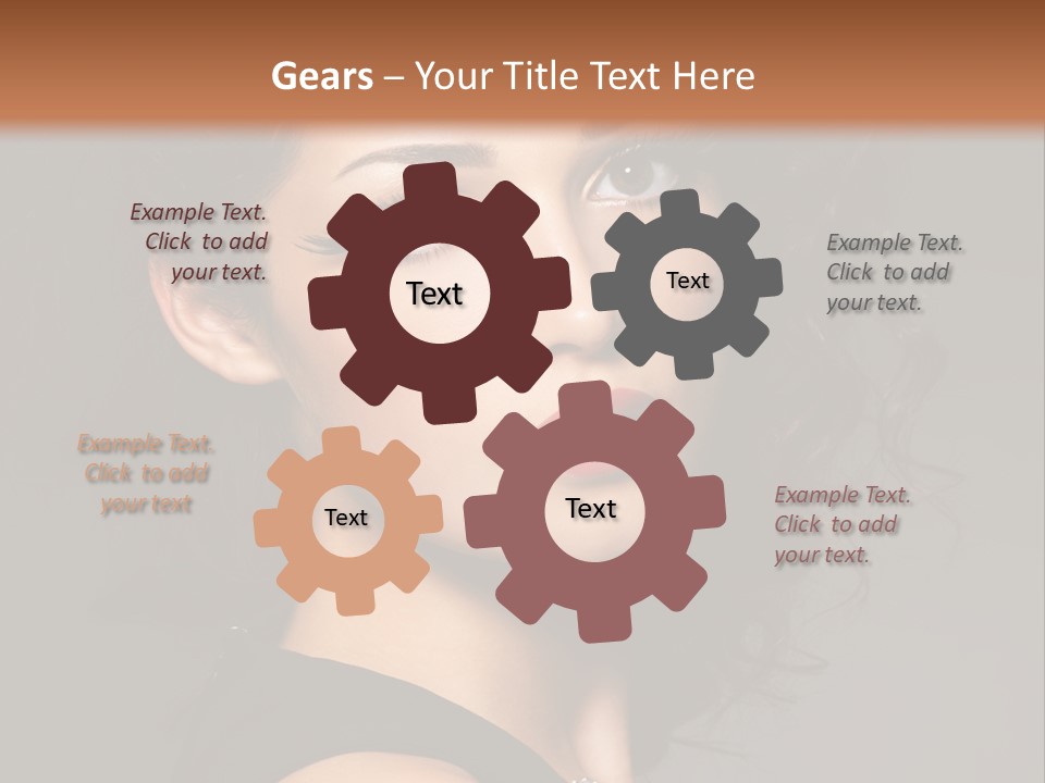 Woman Brunette False Eyelash PowerPoint Template