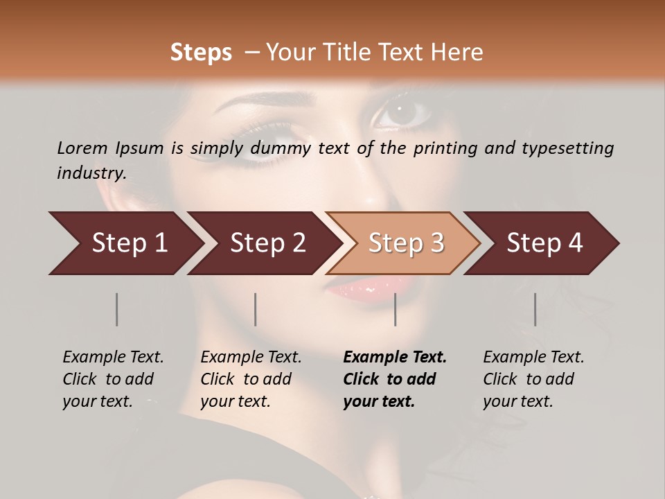 Woman Brunette False Eyelash PowerPoint Template