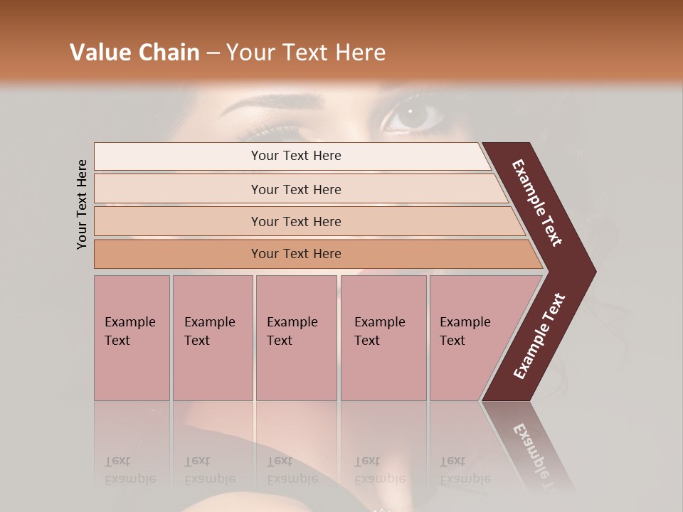 Woman Brunette False Eyelash PowerPoint Template