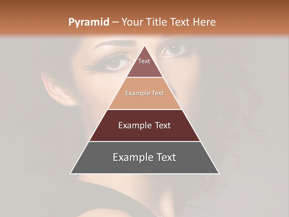 Woman Brunette False Eyelash PowerPoint Template