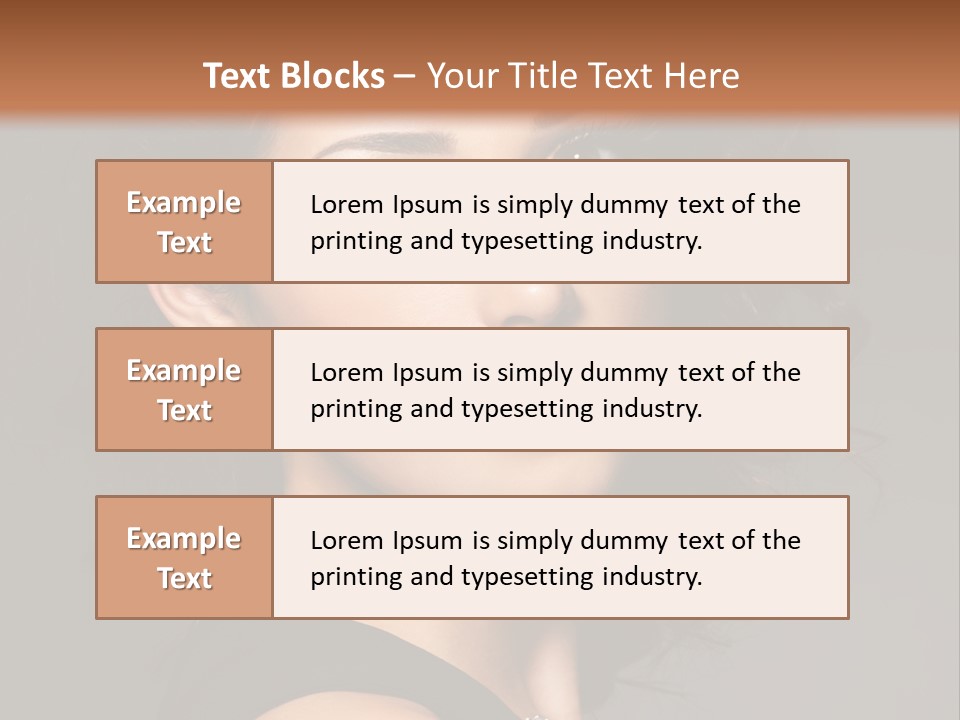 Woman Brunette False Eyelash PowerPoint Template