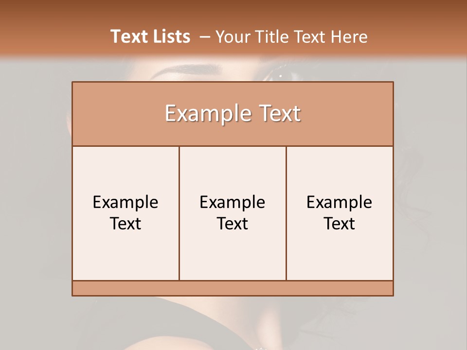 Woman Brunette False Eyelash PowerPoint Template