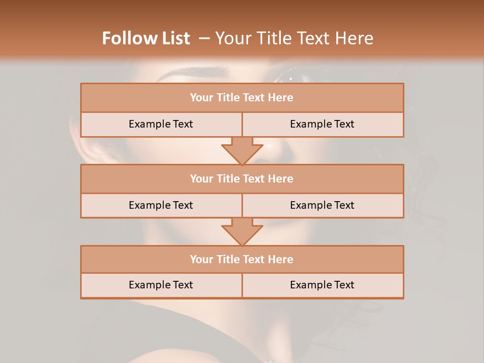 Woman Brunette False Eyelash PowerPoint Template