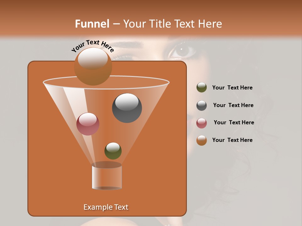 Woman Brunette False Eyelash PowerPoint Template