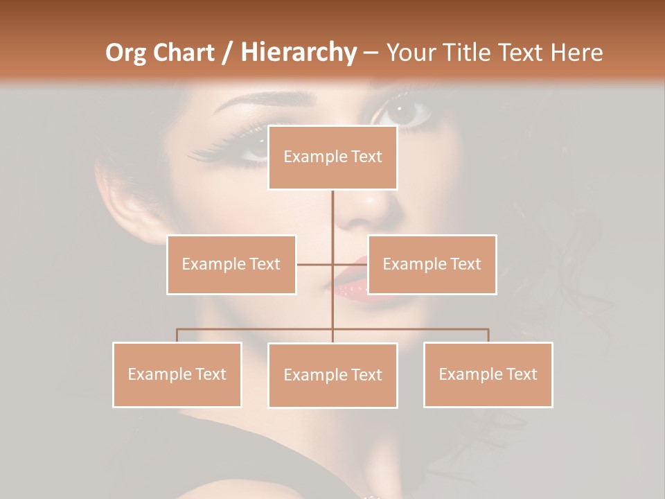 Woman Brunette False Eyelash PowerPoint Template