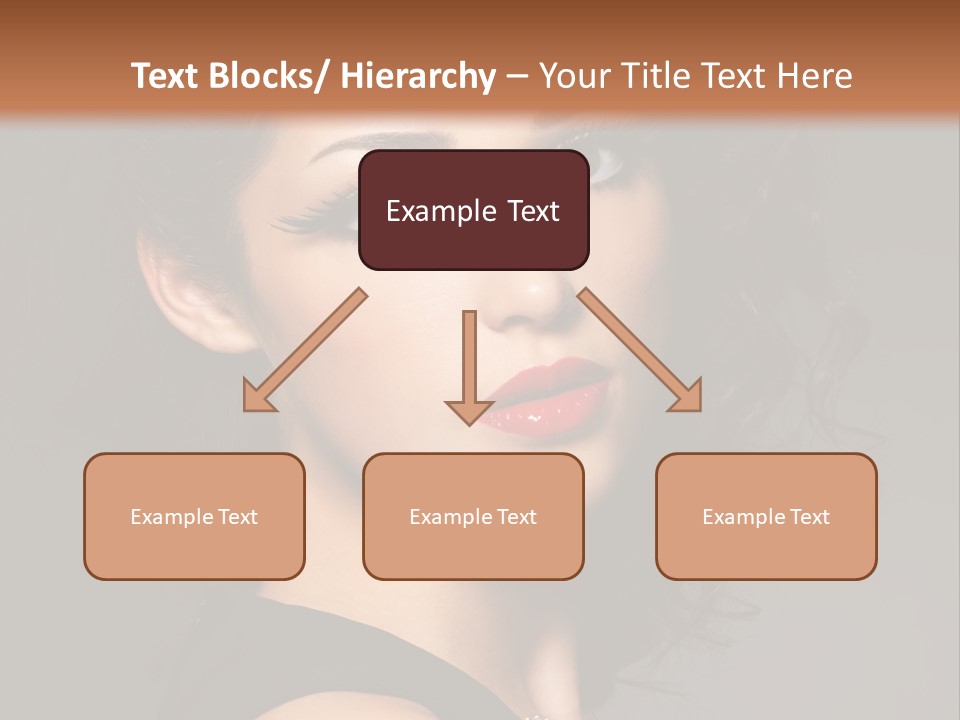 Woman Brunette False Eyelash PowerPoint Template