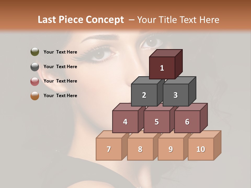 Woman Brunette False Eyelash PowerPoint Template