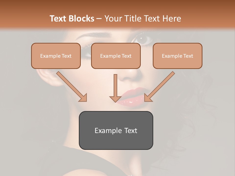 Woman Brunette False Eyelash PowerPoint Template