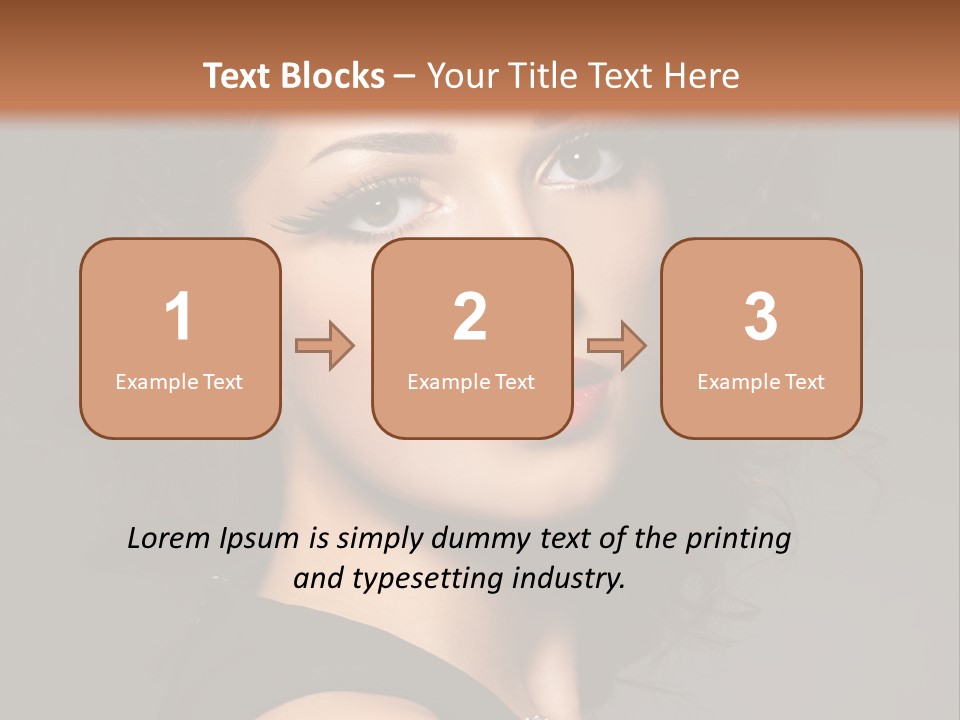 Woman Brunette False Eyelash PowerPoint Template