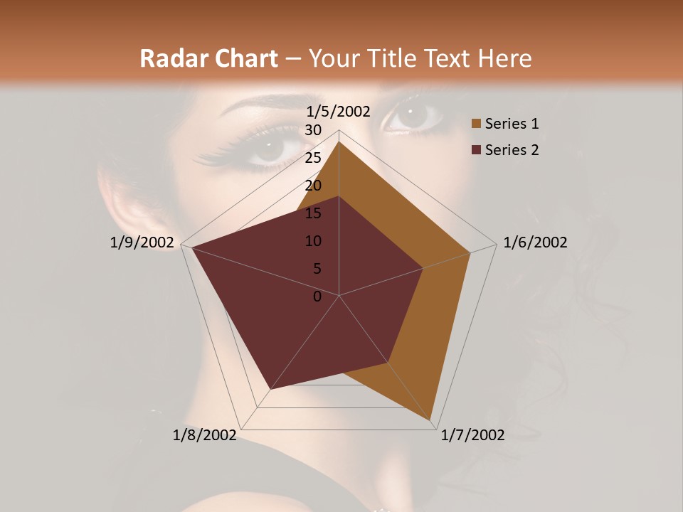 Woman Brunette False Eyelash PowerPoint Template