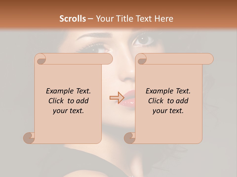 Woman Brunette False Eyelash PowerPoint Template