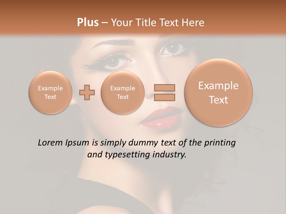 Woman Brunette False Eyelash PowerPoint Template