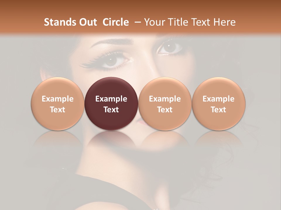 Woman Brunette False Eyelash PowerPoint Template