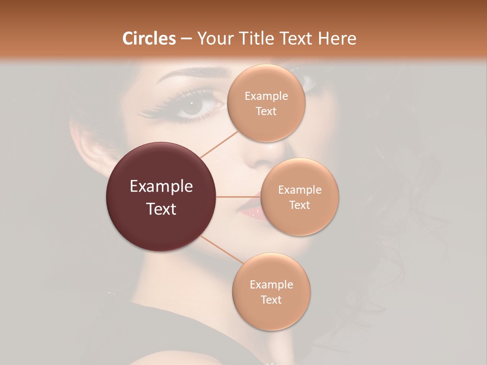 Woman Brunette False Eyelash PowerPoint Template
